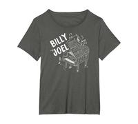 Billy Joel - The Keys T-Shirt, Women's Plus, Asphalt Grey, 1X