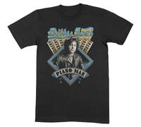 Rock Off Trade T-Shirt Billy Joel Piano Man Official Logo Black Medium