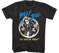 Billy Joel You May Be Right Men's T Shirt Motorcycle Album Cover Pop Music Merch Size 3XL Black