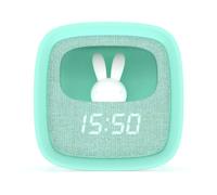 Billy Kids Alarm - Rabbit Bedside Children’s Clock - Digital Bunny Night Light for Boys and Girls - 3 Alarm Settings - Adjustable Brightness - Blue - MOB