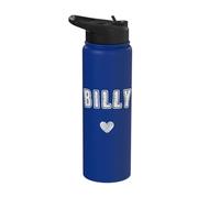 Billy Name Cute Heart Retro Love Billy Stainless Steel Insulated Water Bottle