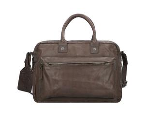 Billy the Kid Nasty Cowboys Franklin briefcase leather 40 cm laptop compartment gray