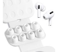 BillyBath 4 Pairs Replacement Earplugs Silicone Tips for Airpods Pro/Airpods Pro 2 Ear Tips with Hole for Noise Reduction, Non-Slip Soft Silicone Airpods Pro Replacement(Various Sizes, XS/S/M/L)
