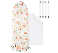BillyBath Ironing Board Cover, 100% Cotton, Three-Ply, Thickened, Green, 110-125 x 30-42 cm