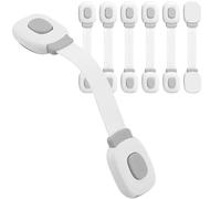 BillyBath Premium Baby Cabinet Lock, Pack of 6 Child Safety for Cupboard, Drawers, Refrigerator, Toilet Seat with Strong Adhesive, No Drilling Required Cupboard Lock, Grey