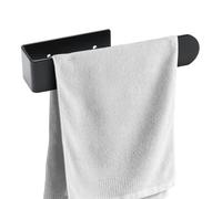 BillyBath Towel Holder No Drilling Black Tea Towels Guest Towel Holder Bath Towel Holder Self-Adhesive Holder for Kitchen Bathroom Towel (20 cm)