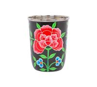 Billycan Hand-Painted Picnic Cup - 300Ml - Carbon Peony
