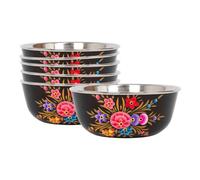 Billycan Hand-Painted Picnic Snack Bowls - 14.5Cm - Carbon Pansy - Pack Of 6