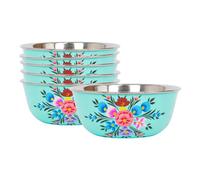Billycan Hand-Painted Picnic Snack Bowls - 14.5Cm - Mint Pansy - Pack Of 6