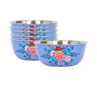 Billycan Hand-Painted Picnic Snack Bowls - 14.5Cm - Ocean Pansy - Pack Of 6
