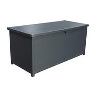BillyOh 5x2 Multi Purpose Grey Plastic Garden Storage Box Outdoor, Lockable Tool Shed with Lid for Garden Equipment, Cushions, Toys - Heavy-Duty Plastic Outside Storage, 780L Capacity, Water Resistant