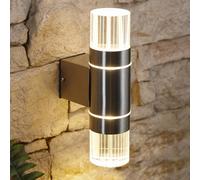 BillyOh Biard Led Stainless Steel Contemporary Wall Light - Up Down Wall Light