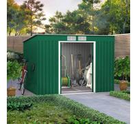 Billyoh Cargo Pent Metal Shed Including Foundation Kit - 9X6 Dark Green