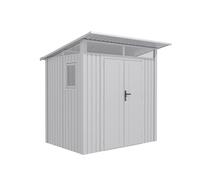 BillyOh Centro II Pent Aluminium Metal Shed - 7x6 Metal Garden Shed White - Biohort Avantgarde Pent Metal Storage Shed