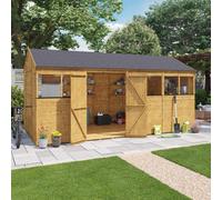 Billyoh Expert Tongue And Groove Reverse Apex Workshop - Pressure Treated - 16X8 - Windowed