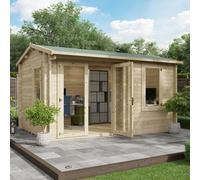 BillyOh Kent Garden Office - 4m x 3m - 44mm Log Cabin