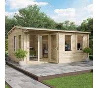 BillyOh Kent Garden Office - PT - 5m x 4m Log Cabin - 44mm