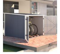 BillyOh Newbury 6'x7' Metal Bike Store Grey