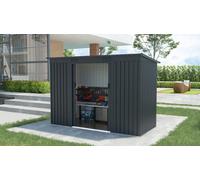 BillyOh Newton Pent Metal Shed - 9 X 4 Grey