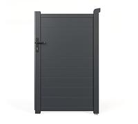 BillyOh Nova Pedestrian Aluminium Gate Full Privacy Metal Safety Outdoor Garden Gate with Lock (100cm x 158cm)