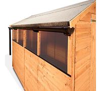 BillyOh Plastic Guttering System Kit (10ft) | Pipes and Fittings Set Universal Design & Fit for Sheds, Summerhouses, Log Cabins, and Outbuildings, Screw-On Easy Assembly Mini Guttering for Sheds
