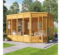 Billyoh Renna Tongue And Groove Corner Summerhouse - 11X7 - Doors On Right