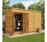 BillyOh Switch Overlap Pent Shed - 12x4 Windowless
