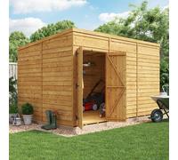 BillyOh Switch Overlap Pent Shed - 12x8 Windowless