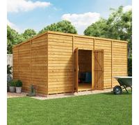 BillyOh Switch Overlap Pent Shed - 16x10 Windowless
