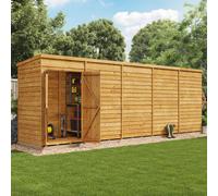 BillyOh Switch Overlap Pent Shed - 20x4 Windowless