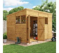 BillyOh Switch Overlap Pent Shed - 20x8 Windowed