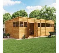 BillyOh Switch Overlap Pent Shed - 24x10 Windowed