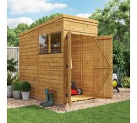 BillyOh Switch Overlap Pent Shed - 4x8 Windowed