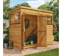 BillyOh Switch Overlap Pent Shed - 8x4 Windowed