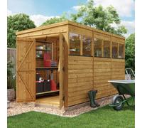 BillyOh Switch Overlap Pent Shed - 12x6 Windowed