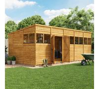 BillyOh Switch Overlap Pent Shed - 20x10 Windowed