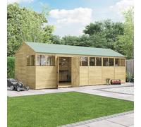 BillyOh Switch Tongue and Groove Apex Shed - 24x10 Windowed 11mm