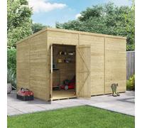 Billyoh Switch Tongue And Groove Pent Wooden Shed - 12X8 Windowless - 15mm Thickness