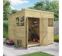 Billyoh Switch Tongue And Groove Pent Wooden Shed - 8X8 Windowed - 11mm Thickness