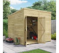 Billyoh Switch Tongue And Groove Pent Wooden Shed - 8X8 Windowless - 11mm Thickness
