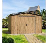 BillyOh Top Woodgrain Apex Metal Shed - 10x8