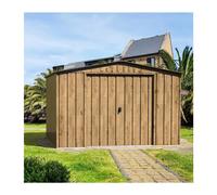 BillyOh Top Woodgrain Apex Metal Shed 10x8ft