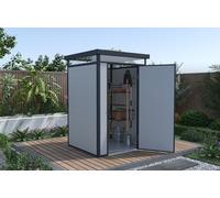 BillyOh York Pent White Plastic Shed - 4x4 Grey