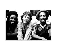 BILQAHT Bob Marley, Mick Jagger & Peter Tosh, Poster Canvas Poster Bedroom Decor Landscape Office Room Decor Gift 08x12inch(20x30cm)