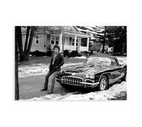BILQAHT Bruce Springsteen in Classic Car Poster Canvas Poster Bedroom Decor Landscape Office Room Decor Gift 20x30inch(50x75cm)