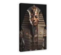 BILQAHT Egyptian King Tut, Tutankhamun Pharaoh Art Canvas Poster Bedroom Decor Landscape Office Room Decor Gift 12x18inch(30x45cm)