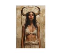 BILQAHT Goddess Hathor Art Canvas Poster Bedroom Decor Landscape Office Room Decor Gift 16x24inch(40x60cm)