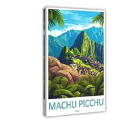 BILQAHT Machu Picchu Travel Art Peru Art Lover Gift Canvas Poster Bedroom Decor Landscape Office Room Decor Gift 20x30inch(50x75cm)