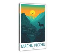 BILQAHT Machu Picchu Travel Peru Art Inca Ruins Poster Canvas Poster Bedroom Decor Landscape Office Room Decor Gift 24x36inch(60x90cm)