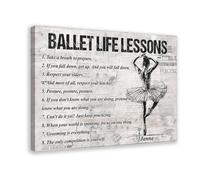 BILQAHT Personalized Ballet Life Lessons Art Canvas Poster Bedroom Decor Landscape Office Room Decor Gift 12x18inch(30x45cm)